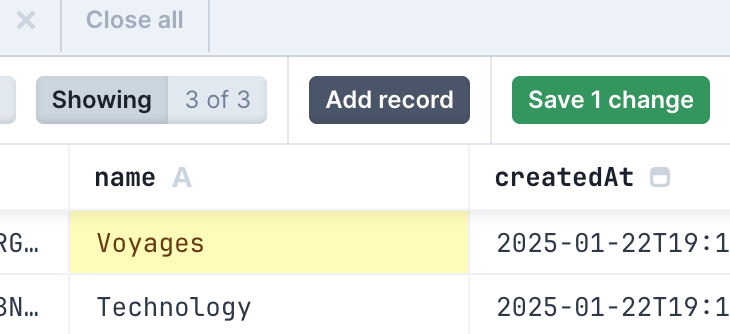 Prisma Studio - Save inline changes